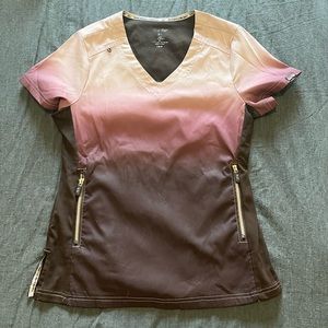 Koi lite ombré scrub top xs